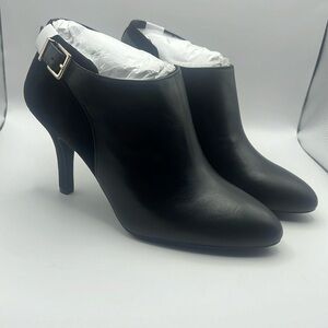 Essex Lane Womens Jasmine Leather Stiletto Shooties black size 7.5